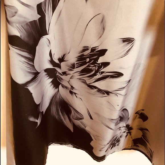 Grey/black floral shift dress sz 12 - Picture 2 of 3